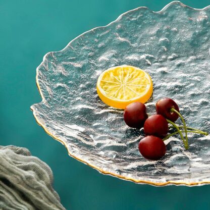 Gold Painted Irregular Beautiful Plate - Image 3