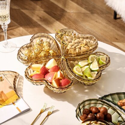 Heart-shaped Dried Fruit Dish with Nordic Light Design - Image 3