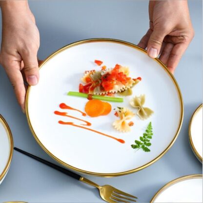 Luxurious White Porcelain Dinnerware Set - Image 4