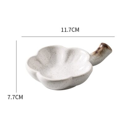 Flower Shape Ceramic Sauce Dish - Image 7