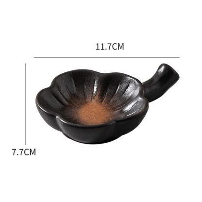 Flower Shape Ceramic Sauce Dish - Image 3