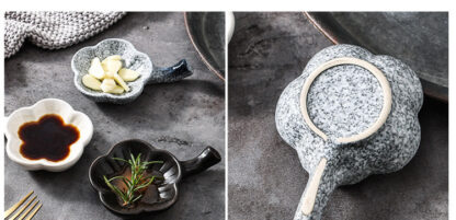 Flower Shape Ceramic Sauce Dish - Image 4