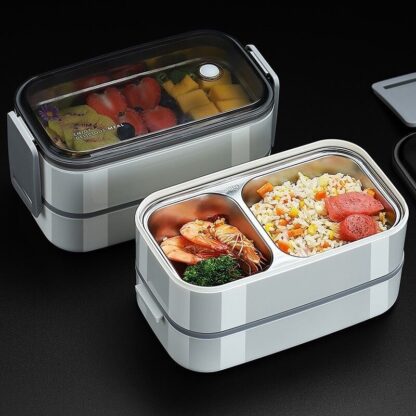 Portable 2-Layer Lunch Box