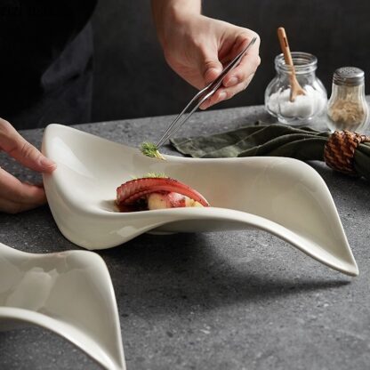 Irregular Ceramic Serving Plate - Image 2