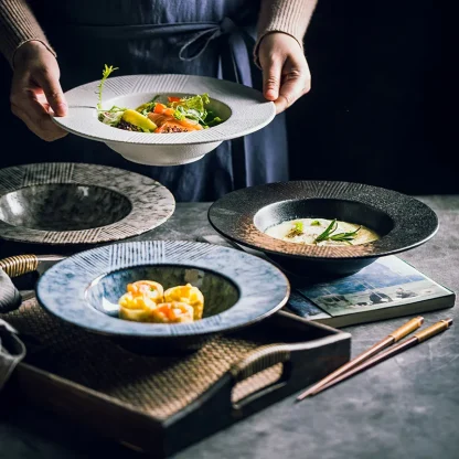 Oversized Ceramic Dinner Plates - Image 7