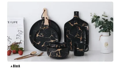 Gold Glazed Ceramic Plates - Image 2
