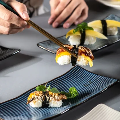 Rectangular Ceramic Sushi Dish - Image 2
