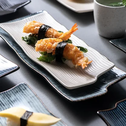 Rectangular Ceramic Sushi Dish - Image 4