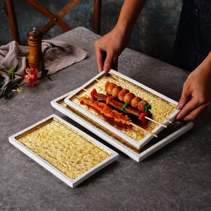Flat Ceramic Sushi Plate - Image 3