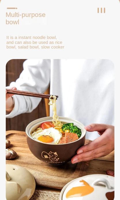 Cat Cover Ceramic Bowl - Image 9