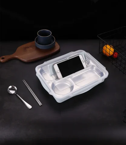 Sealed Lunch Box with Cutlery Storage - Image 4