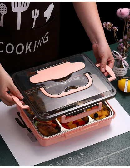 Sealed Lunch Box with Cutlery Storage - Image 2